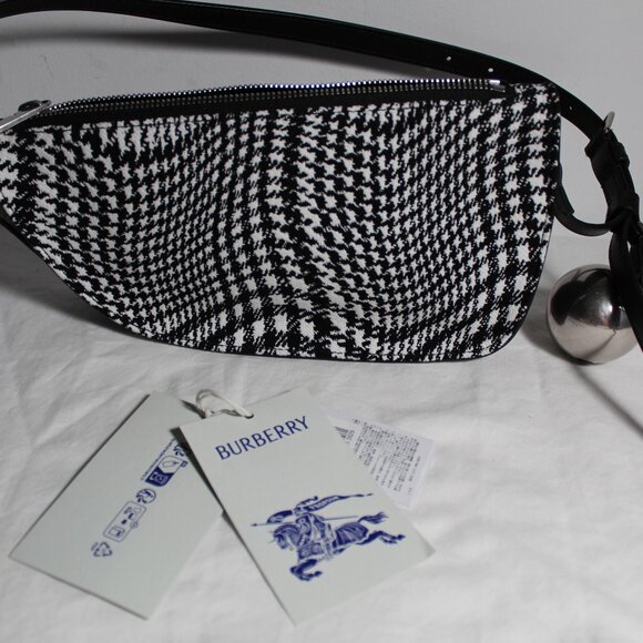 NWT Burberry Shield Shield Check Shoulder Bag $1950 - Picture 1 of 13